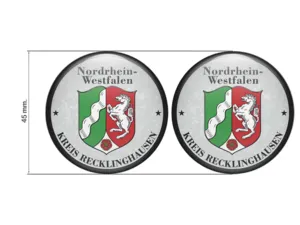 TUV Aufkleber Nordhein Westfalen Kreis Recklinghausen Nummernschild plakette